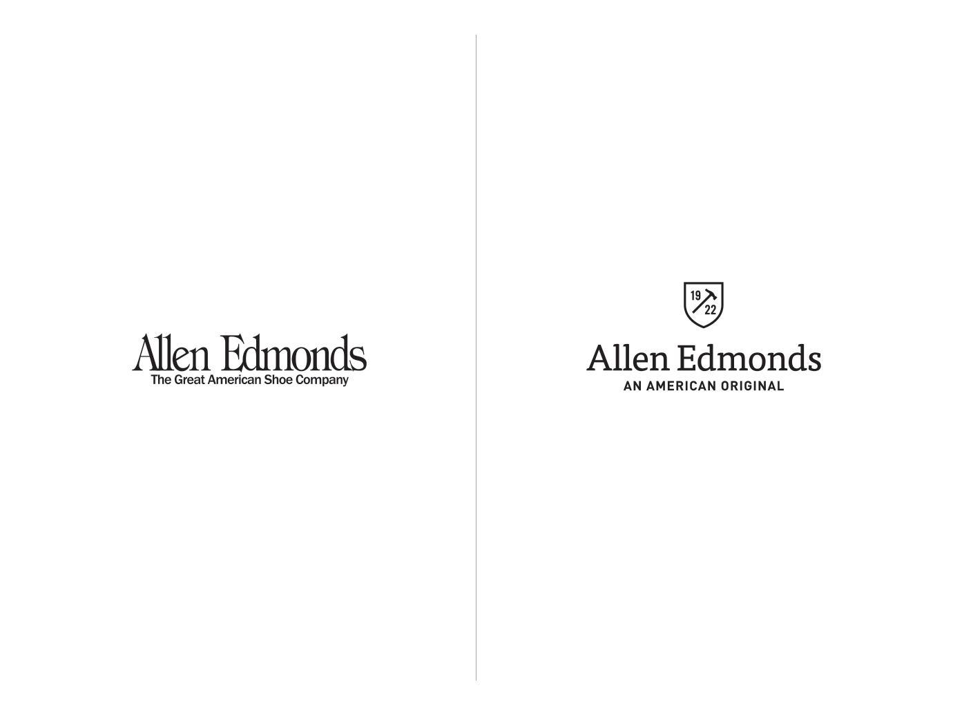 Allen Edmonds Logo, Before and After