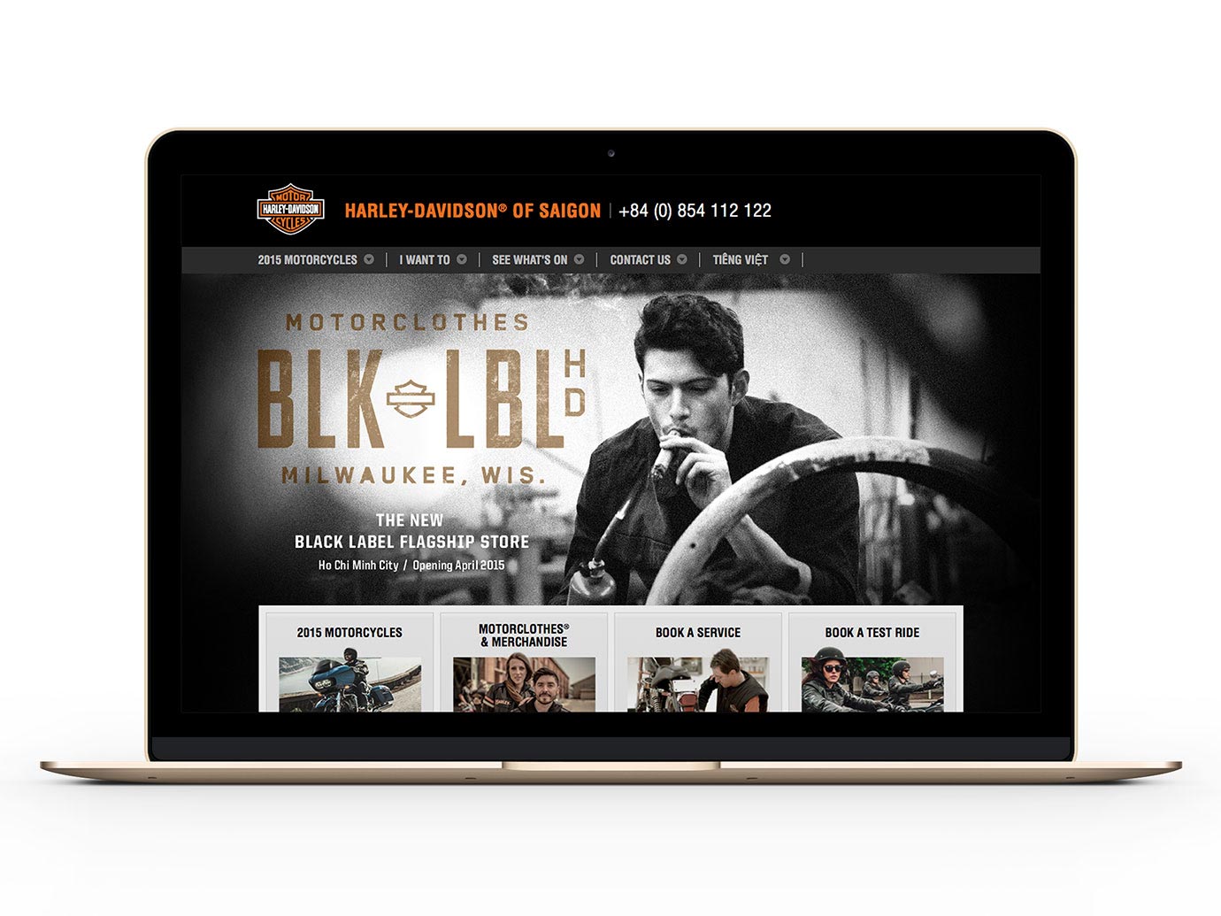 Harley-Davidson Black Label Campaign, Dealer Homepage