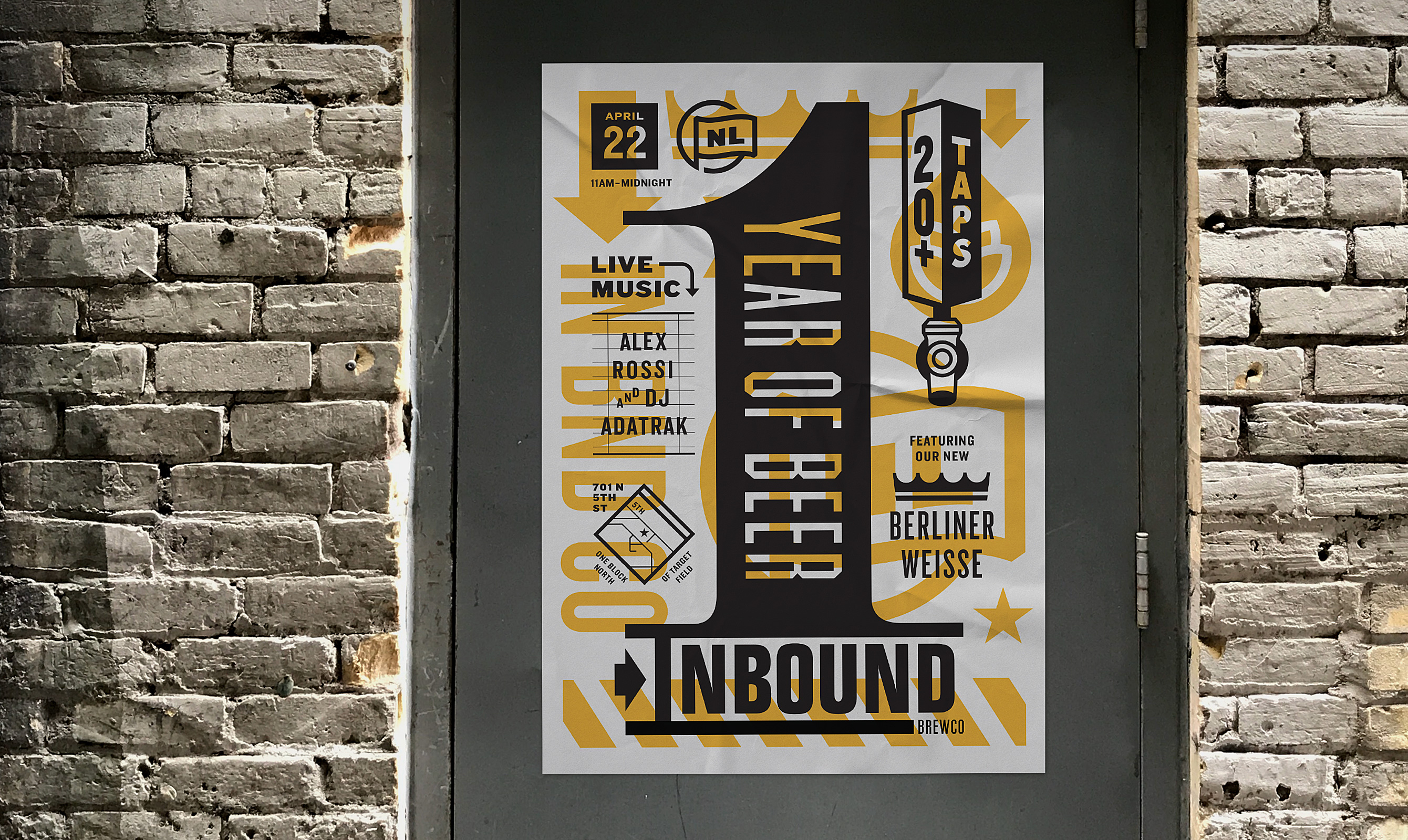 Inbound BrewCo 1st Anniversary Poster